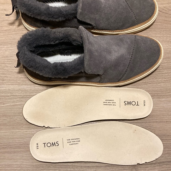 Toms Paxton slip on fur shoes 5,5 grey - Picture 11 of 16